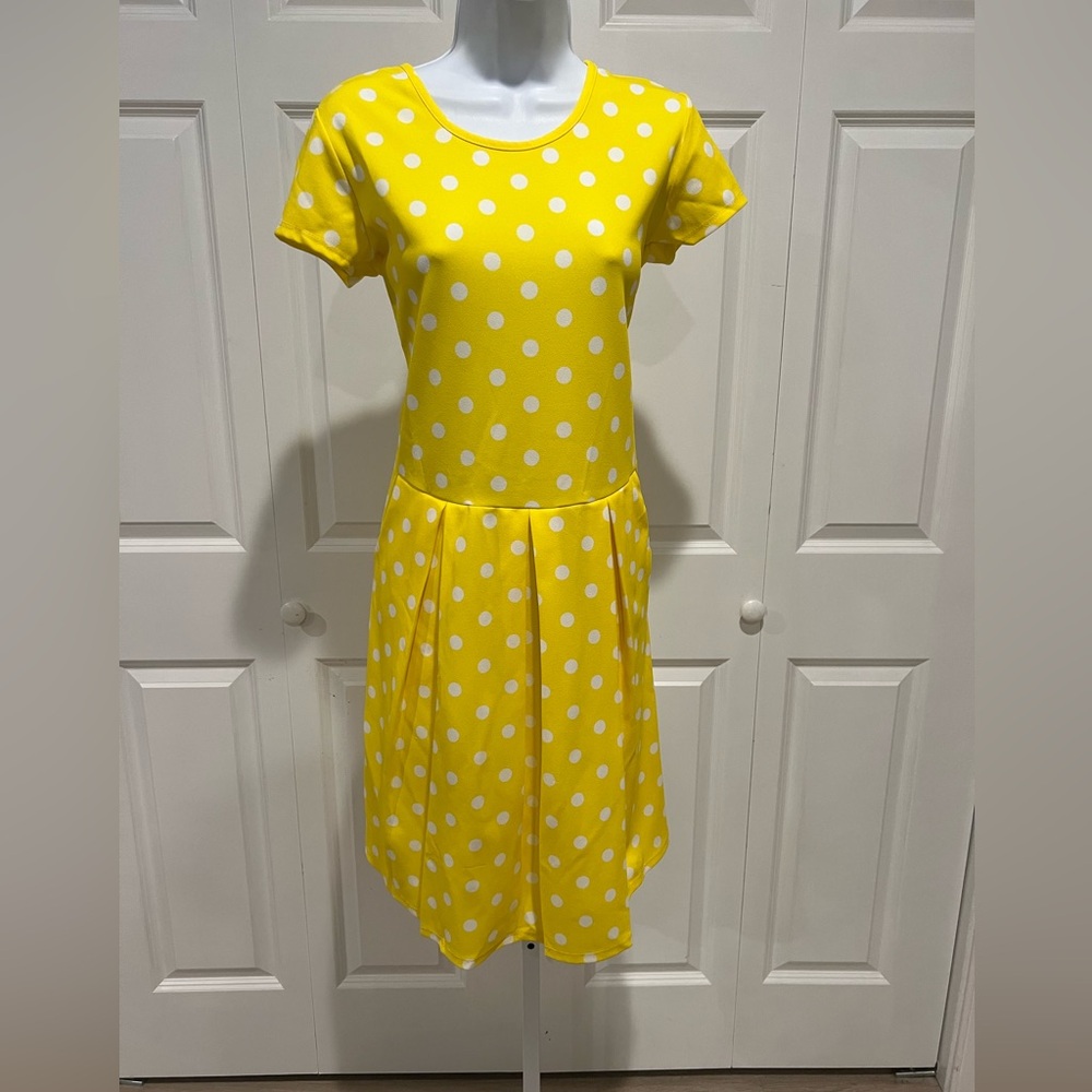 Paolino Yellow Polka Dot Dress